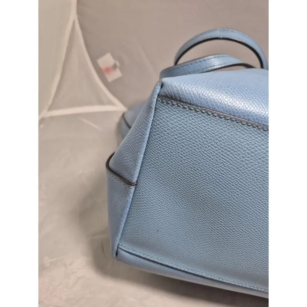💥 Coach City Zip Leather Women's Tote - Powder Blue Purse Handbag Shoulder Bag